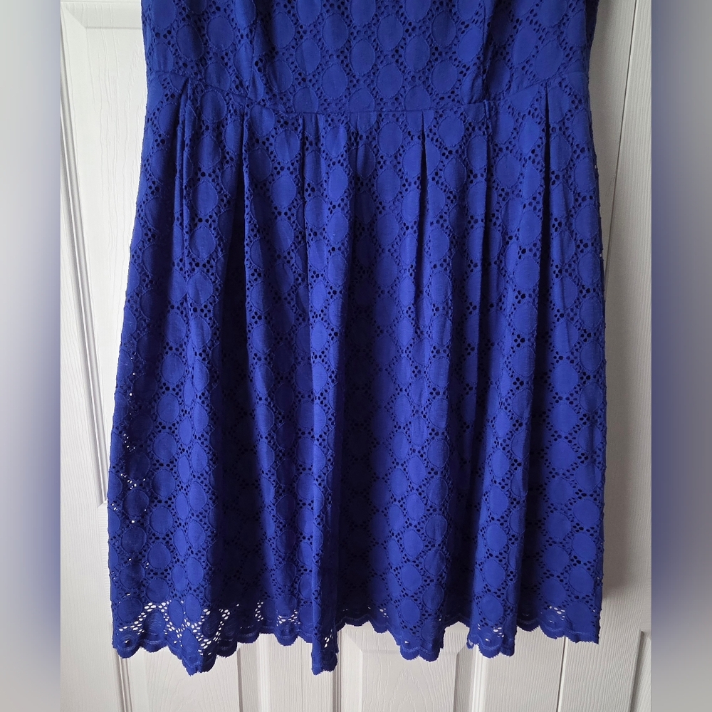 RN Studio By RONNI NICOLE Royal Blue Lace Midi Dress with Scoop Neck Size 2X - Picture 5 of 11